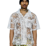 Robbie Floral Lace Bowling Shirt