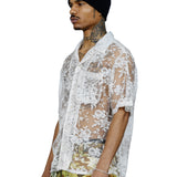 Robbie Floral Lace Bowling Shirt