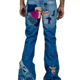 Jimmy Patched Crispy Rigid Denim Flare