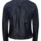 Johnny Perforated Leather Trucker Jacket