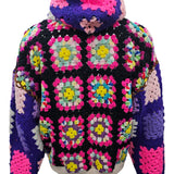 Lydia One Of A Kind Square Flower Crotchet Hoodie