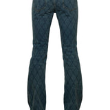 Camila Low Rise Boot Comfort Quilted Denim