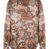 Stevie/Embellished Silk Charmeuse Western Shirt