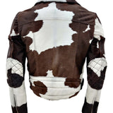 Vinny/Short Hair Spotted Cow Moto Jacket