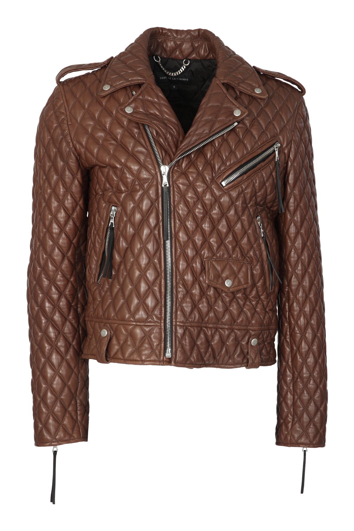Van/Quilted Leather Moto Jacket