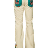 Jimmy/Wings Print Canvas Flare Pants