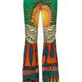 Jimmy/Wings Print Canvas Flare Pants