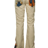 Jimmy/Roses Print Canvas Flare Pants