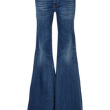 Linda/Comfort Stretch Denim Low Rise Super Flare