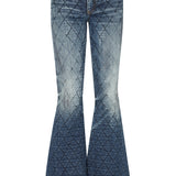 Betty Quilted Stretch Denim Flare