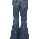 Betty Quilted Stretch Denim Flare