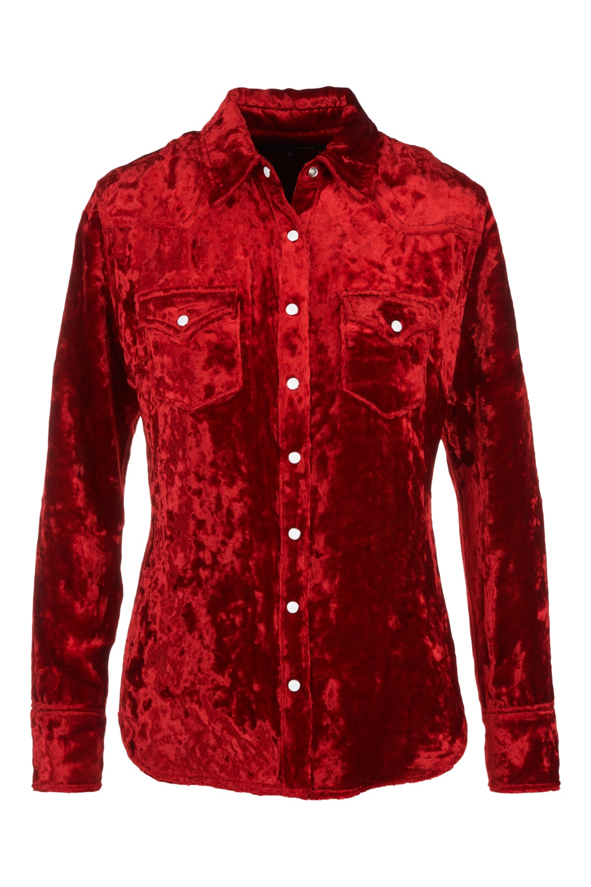 red velvet dress shirt Baroque Mixed Pattern Velvet Texture Long Sleeve Dress Shirt RED RED / LG