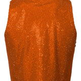 Tina/Small Crystal Jersey Cropped Tank Top