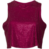 Tina/Small Crystal Jersey Cropped Tank Top