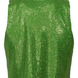 Tina/Small Crystal Jersey Cropped Tank Top