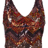 Behati/Sequin Cropped Top
