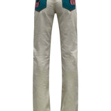 Camila/Circus Print Canvas Boot Cut Pants
