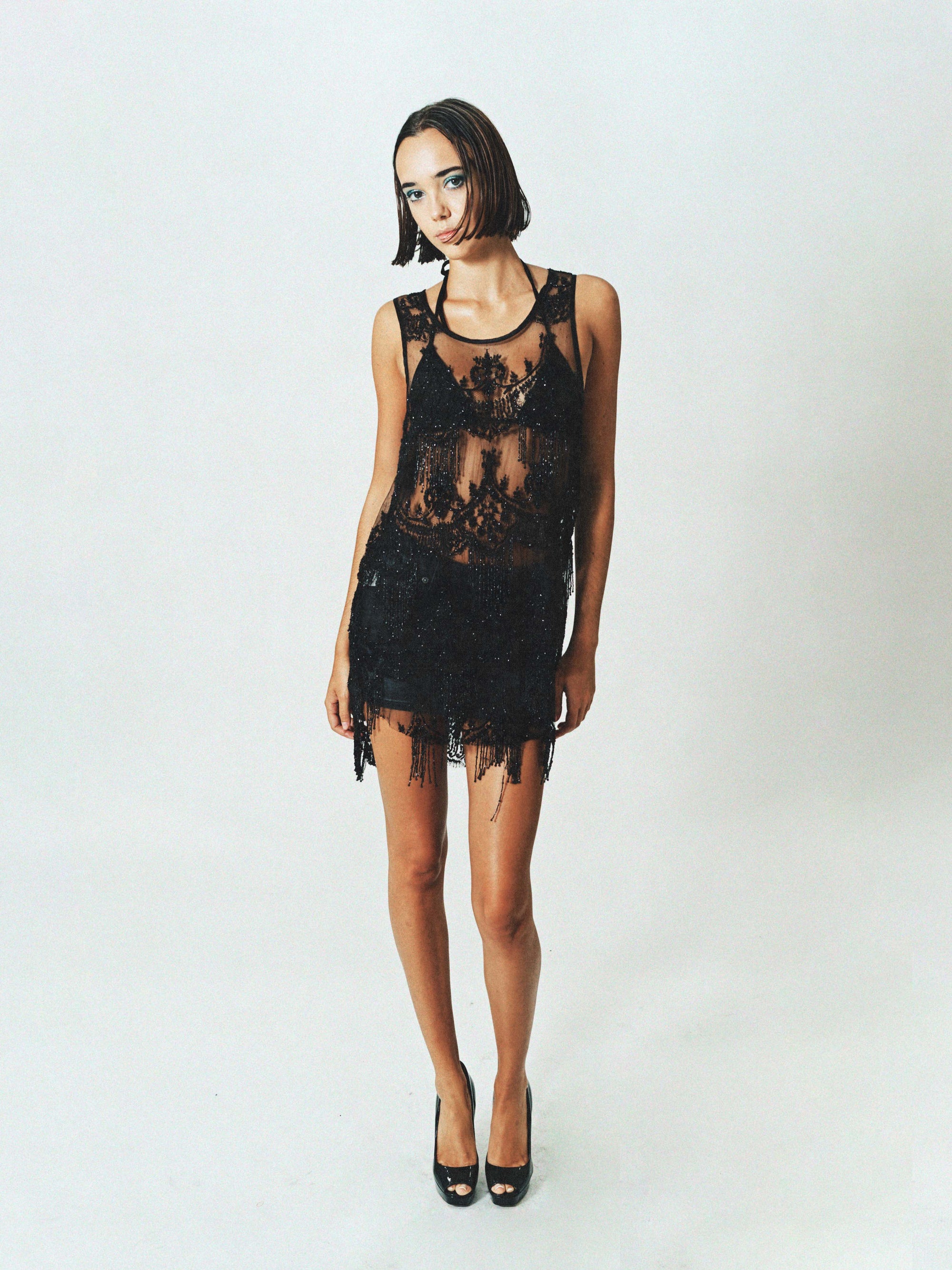 Kodi Lace Beaded Tank