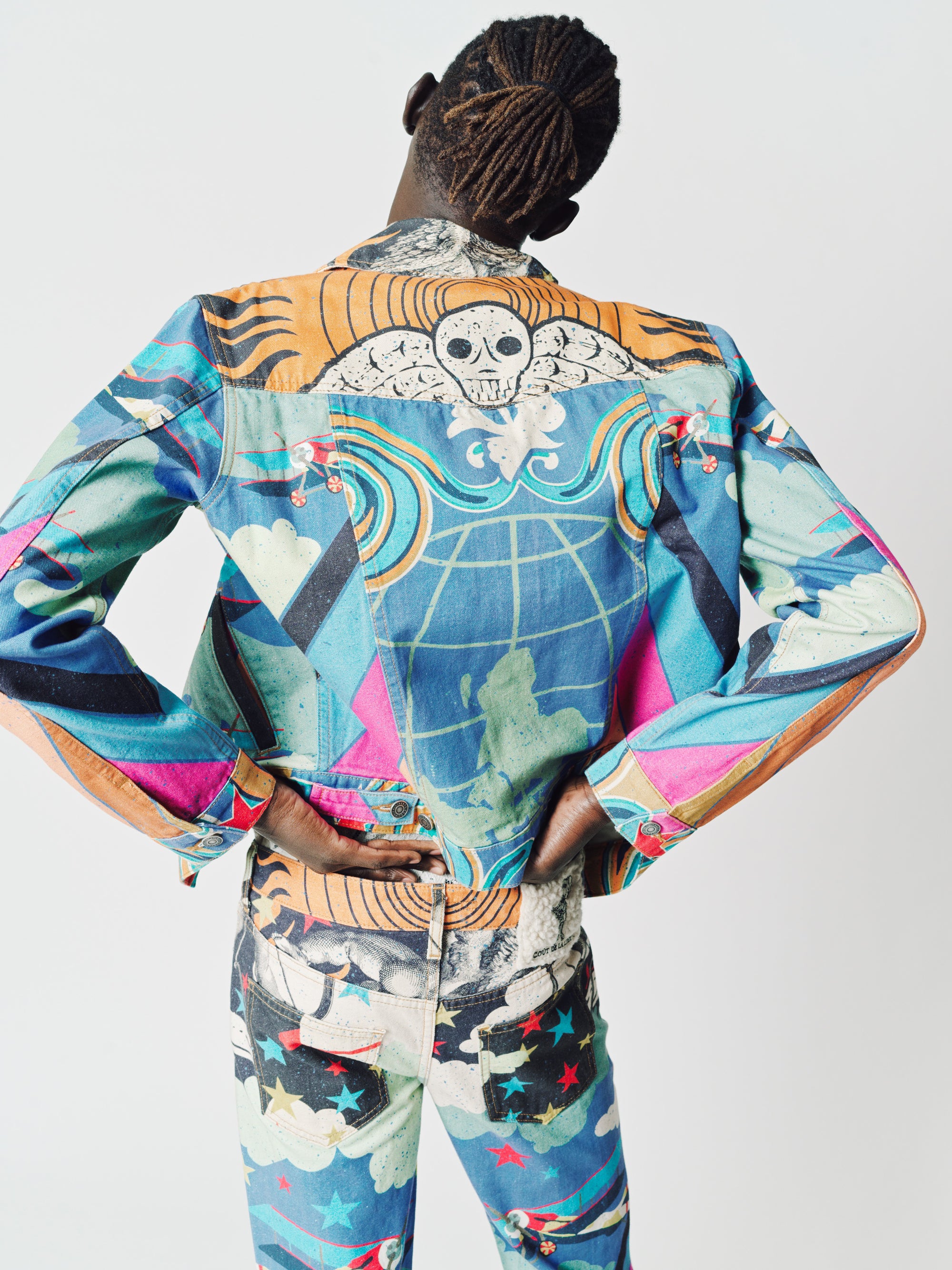 Johnny - Circus Print Angel Trucker Jacket