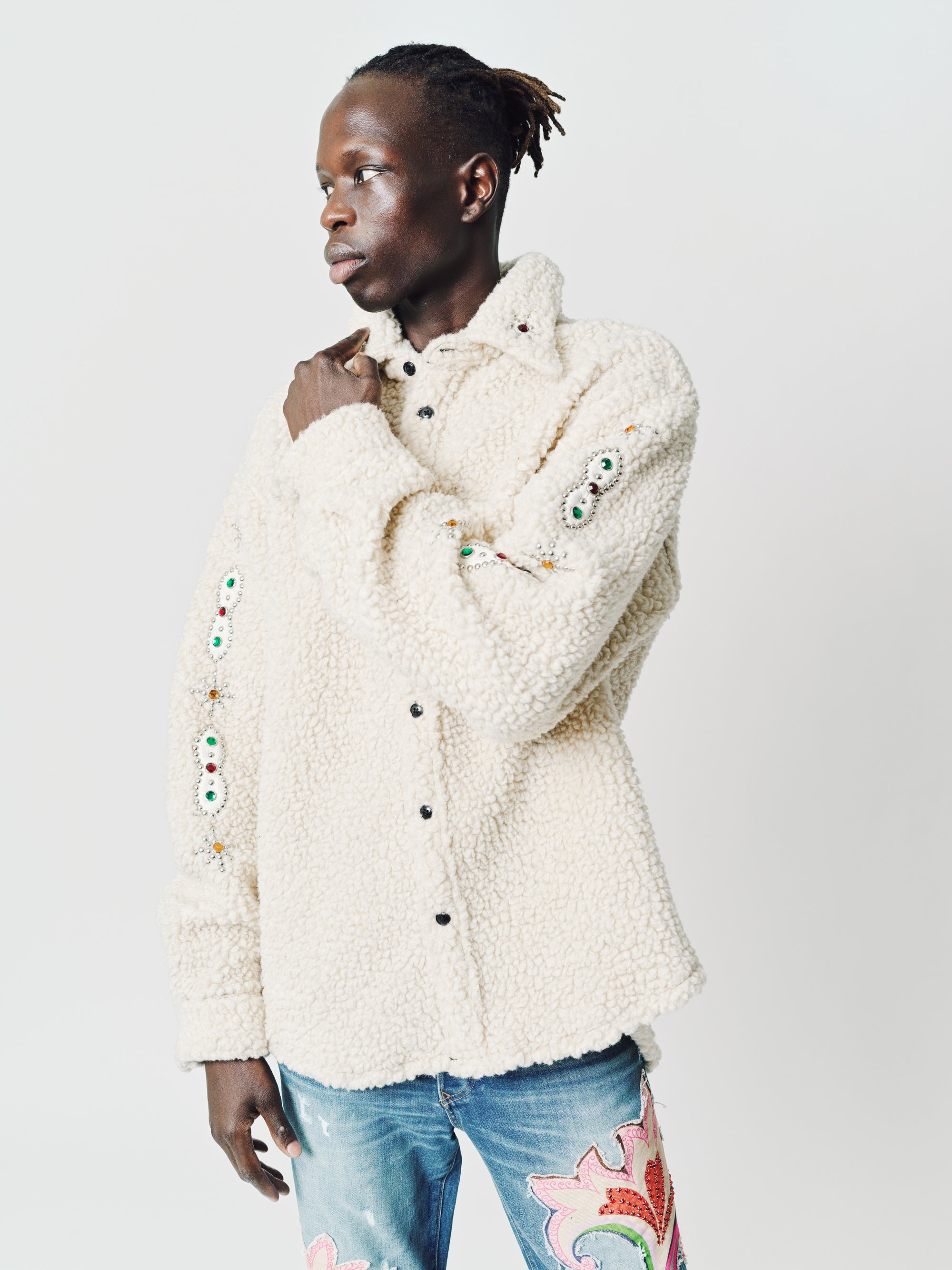 Tommy-Embellished Wool Oversize Shirt