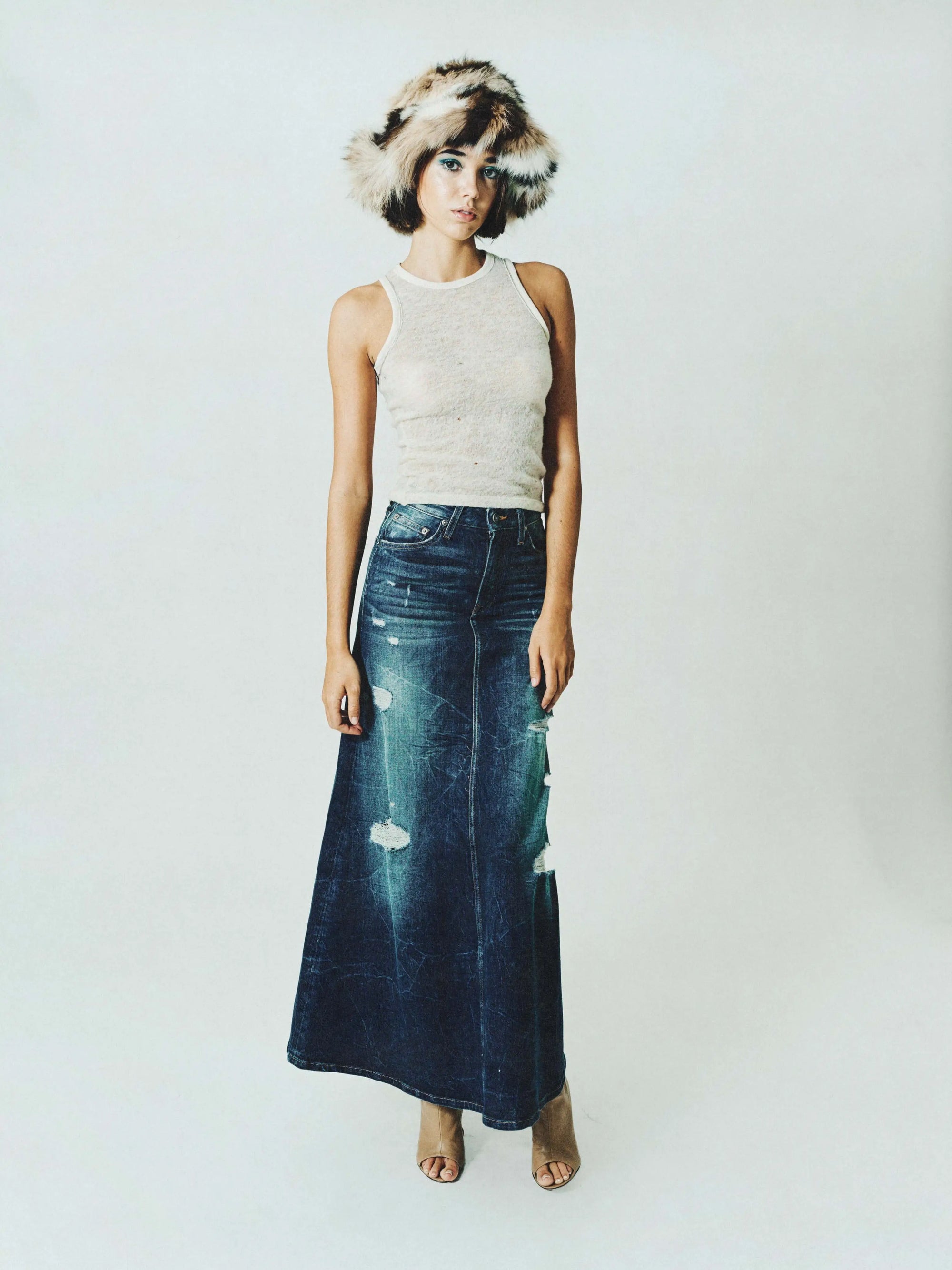 Charlotte Long Denim Skirt