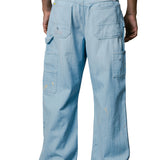 NOVA SLING DENIM OVER SIZED PAINTER PANTS