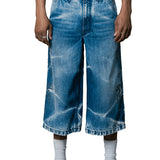 GRAYSON CRISPY DENIM PALM DEVILS PAINTER SHORT