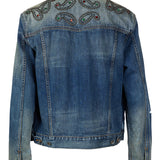 Johnny Embellished Crispy Rigid Denim Trucker Jacket