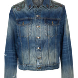 Johnny Embellished Crispy Rigid Denim Trucker Jacket