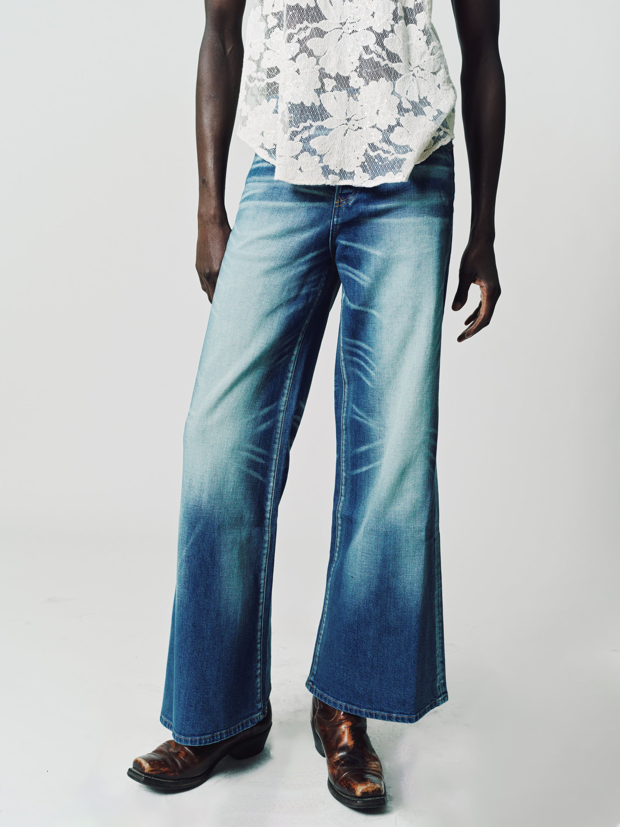 Victor - Stretch Sioux Denim Baggy Wide Leg