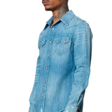 MAX RIGID DENIM WESTERN SHIRT