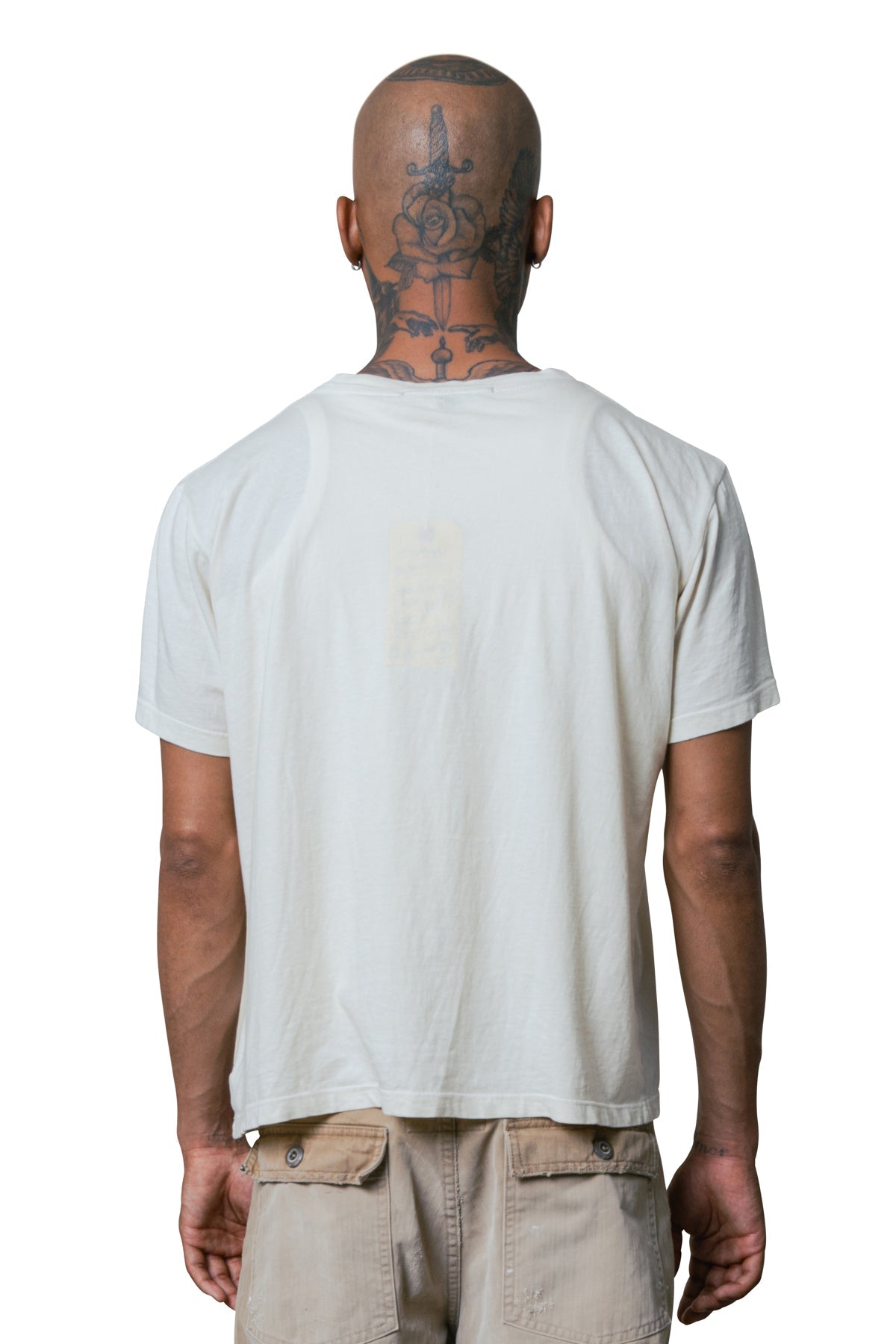 SAMMY CDLL 76 Embellished S/S T-Shirt in Vintage Cream, back view