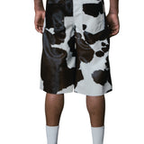 ZANDER SHORT HAIR SPOTTED COW BAGGY SHORT