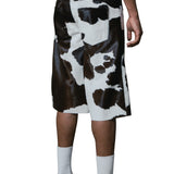 ZANDER SHORT HAIR SPOTTED COW BAGGY SHORT