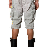 COOPER TWILL FLOWER PRINTED CARGO SHORT