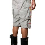 COOPER TWILL FLOWER PRINTED CARGO SHORT