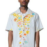 ROBBIE ISCHIA CAMP FLOWER PRINTED BOWLING SHIRT