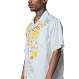 ROBBIE ISCHIA CAMP FLOWER PRINTED BOWLING SHIRT
