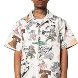 ROBBIE MONKEY BUSINESS JAPAN CANVAS BOWLING SHIRT