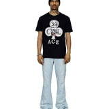 Freddie Crystal Stud Ace Cat Tee