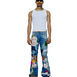 Jimmy Patched Crispy Rigid Denim Flare