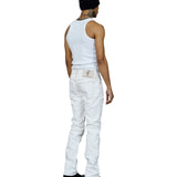 Rafa White Coated Denim Straight Leg Pant