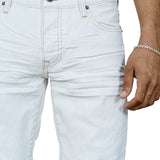 Rafa White Coated Denim Straight Leg Pant
