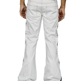 Jimmy Ecru Twill Embellished Flare Pants