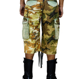 Marco Embellished Camo Printed  Cargo Short