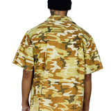 Robbie Camo Print Bowling Shirt