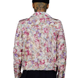 Hudson Hair On Floral Leather Moto Jacket