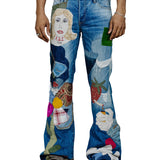 Jimmy Patched Crispy Rigid Denim Flare