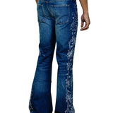 Jimmy Mosaic Embellished Sioux Denim Low Rise Flare