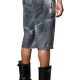 ZANDER CRYSTAL RIGID DENIM BAGGY SHORT